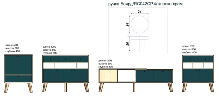 Стенка современная Норд 6 арт57, Зеленый