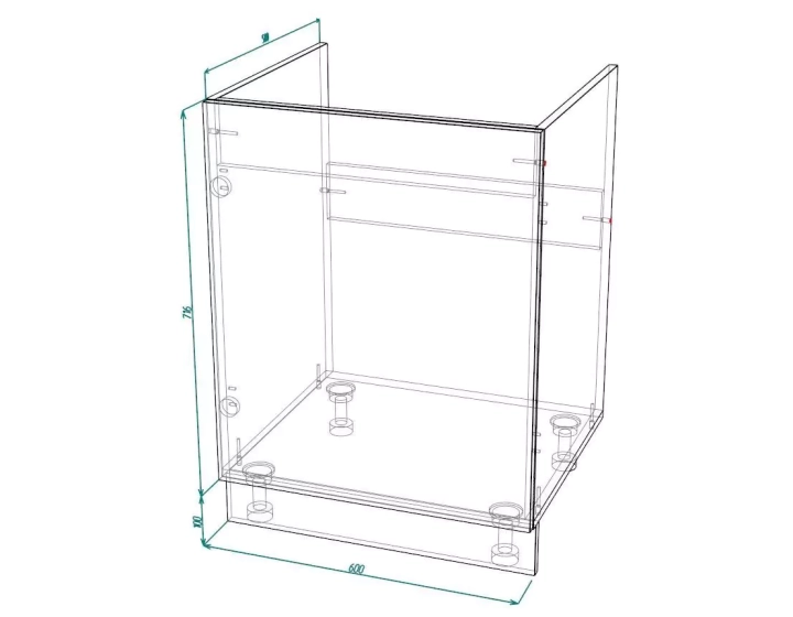 ф119 Шкаф нижний под мойку ШНМ 600-1