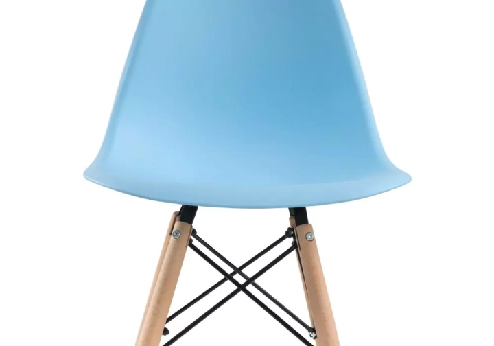 ф208а Стул деревянный Eames PC-015 blue