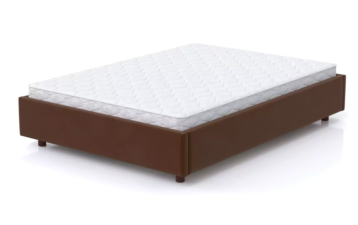 ф327а Мягкая кровать SleepBox без изголовья (коричневый)