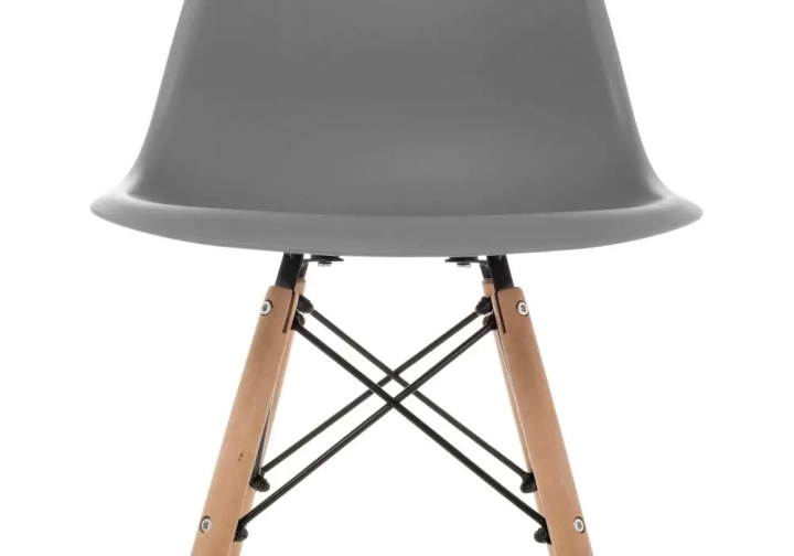 ф208а Стул деревянный Eames PC-015 серый