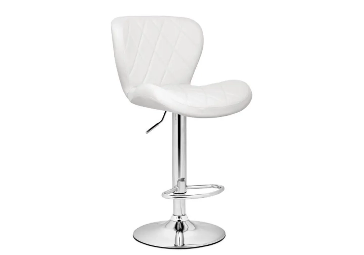 Барный стул Porch white / chrome, Белый