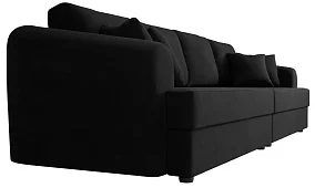 Прямой диван Милтон Еврокнижка Черный 