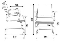 Кресло Бюрократ CH-993-Low-V