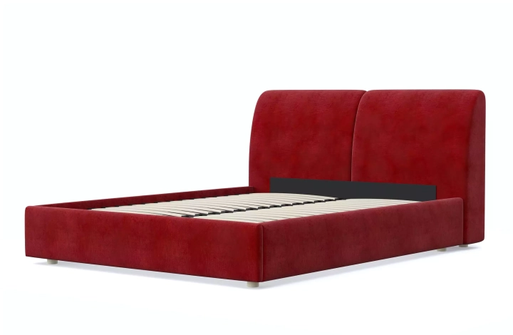 ф327а Мягкая кровать Бекка (красная)
