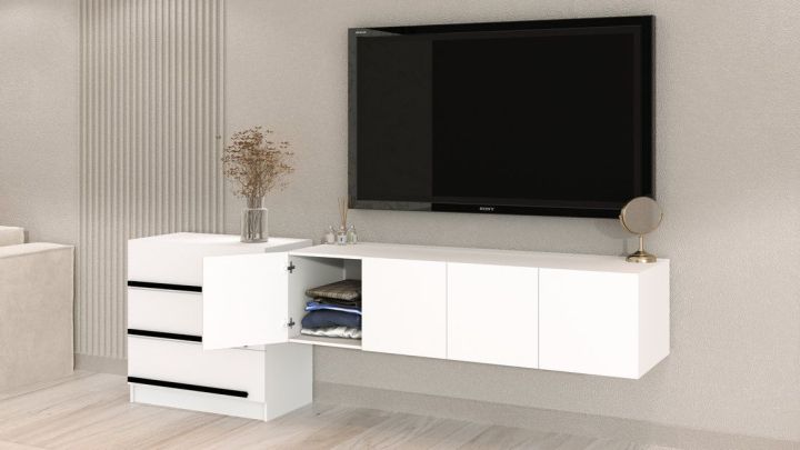 Комплект в гостиную Бастион 2.4 м, Белый
