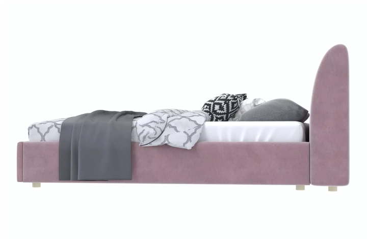 ф327а Мягкая кровать Бекка (розовая)