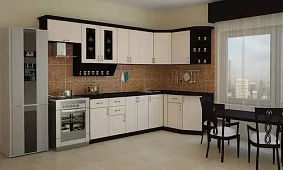 Кухня Беларусь 2 угловая МДФ Бежевый 