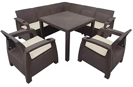 Обеденная группа Ялта large set Шоколад Коричневый