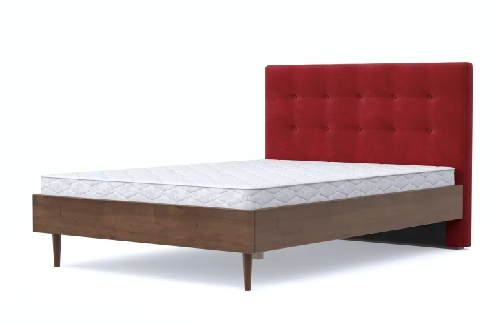 ф327а Мягкая кровать Альмена (красная)