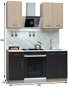 Кухня Ника 1000 СП Черный 