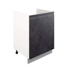 Шкаф нижний под мойку ШНМ 600-1 Бруклин (бетон черный) 