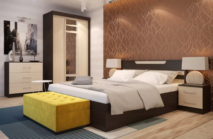 Кровать Комби 1,4м Юнона, Венге