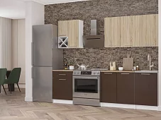 Кухня Милана 1,9 м (Венге Цаво/Дуб сонома) Коричневый