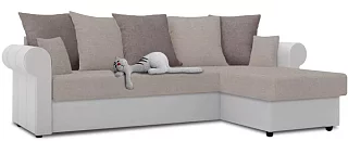 Угловой диван Рейн (Гамбург) Комфорт Еврокнижка Бежевый
