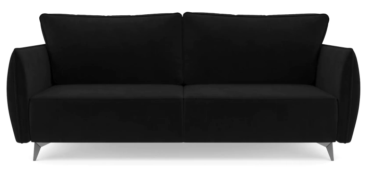 ф50а Прямой диван Осло (Велюр чёрный НВ-178 17) 1