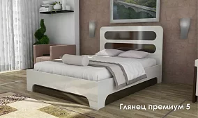 Кровать Глянец Кровати без механизма Бежевый