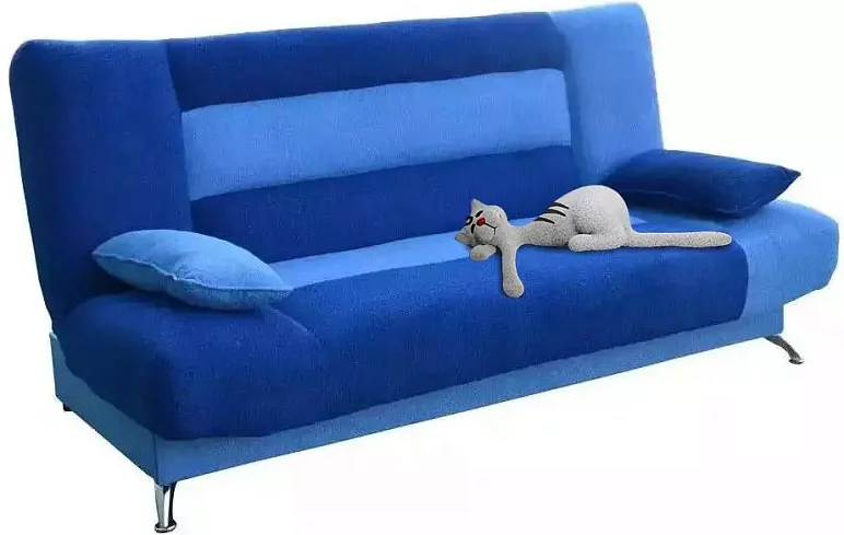 Прямой диван Лодочка с уценкой, Синий