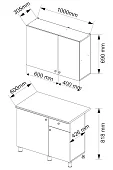 Кухня Деми 1.0 м (дуб вотан) Коричневый