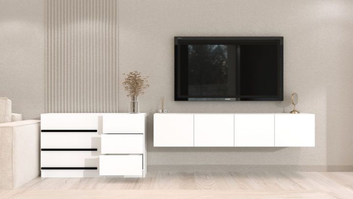 Комплект в гостиную Бастион 3.3 м, Белый
