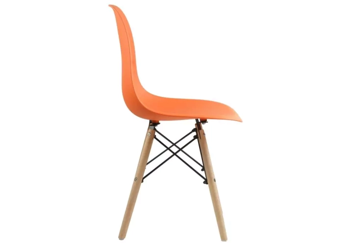 ф208а Стул деревянный Eames PC-015 orange