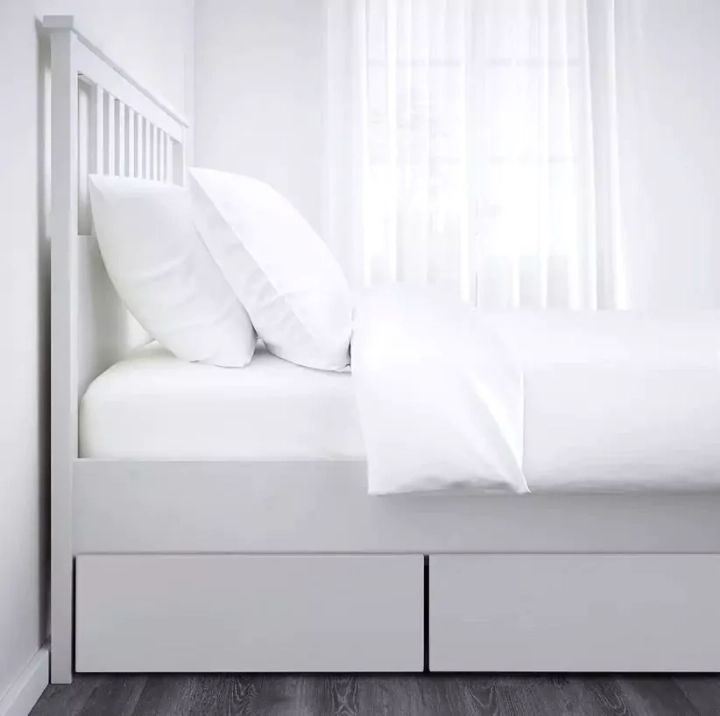 Каркас кровати с 4 ящиками HEMNES, Белый
