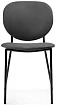 Стул на металлокаркасе Саранда графитовый / черный глянец, Серый