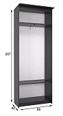 Шкаф-купе Эконом Миллениум 884х2070х423 зеркало Коричневый