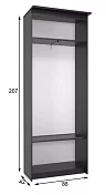 Шкаф-купе Эконом Миллениум 884х2070х423 зеркало