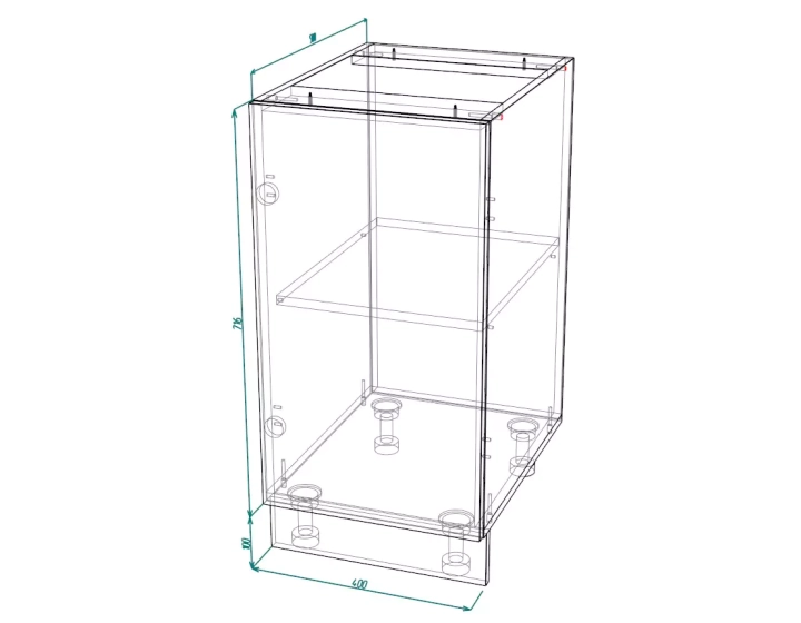 ф119 Шкаф нижний ШН 400 София Кельн схема