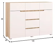 Комод Анталия 1200 Белый