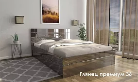 Кровать Глянец Кровати без механизма Серый