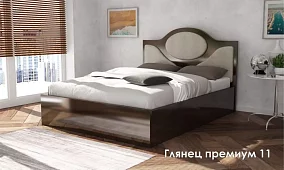 Кровать Глянец Кровати без механизма Коричневый