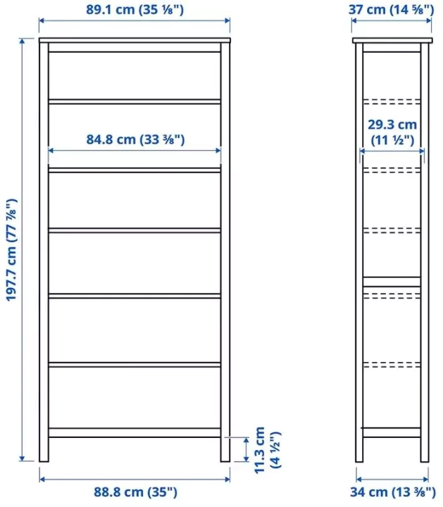 Стеллаж HEMNES, Венге