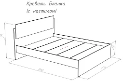 Кровать Бланка с матрасом Дивано Классик Кровати без механизма Бежевый