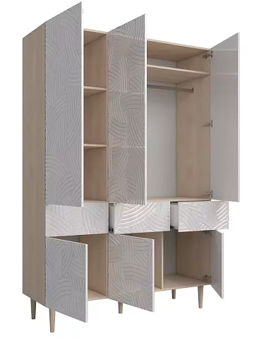 Шкаф распашной Сканди (Йорк 7), Белый
