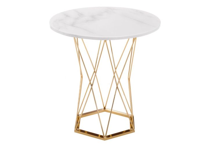 Стол Melan white / gold, Белый