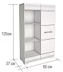 Стенка Ненси 3 мдф глянец (Римини), Белый