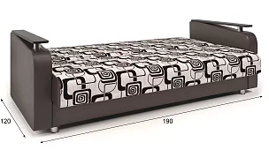 Диван-кровать Мелодия ДП №1 120 Книжка Коричневый 