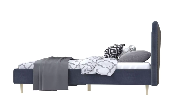 ф327а Мягкая кровать Финна (серая)