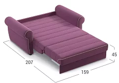 Диван-кровать Гамбург Аккордеон Фиолетовый 