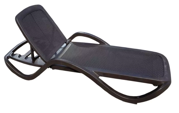 Пластиковый шезлонг Клеопатра Ротанг Cleopatra Rattan, Шоколадный