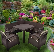 Обеденная группа Ялта large set Шоколад Коричневый