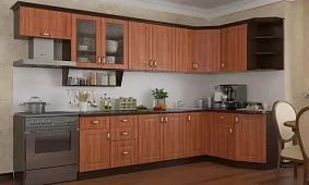 Кухня Классика 3 угловая мдф Коричневый