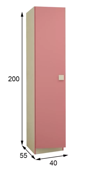 Шкаф 400 Радуга, Розовый