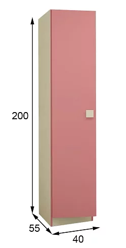 Шкаф 400 Радуга, Розовый