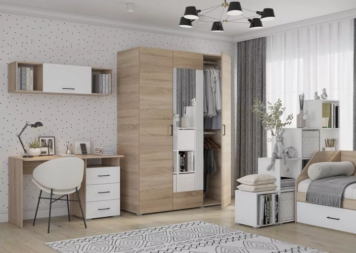 Шкаф Квадро 3-х ств 1500, Дуб сонома