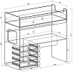 Кровать чердак Легенда, Бежевый