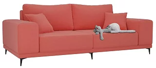 Прямой диван Льюес Без механизма Красный 