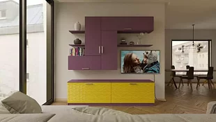 Стенка в гостиную 3D глянец 18